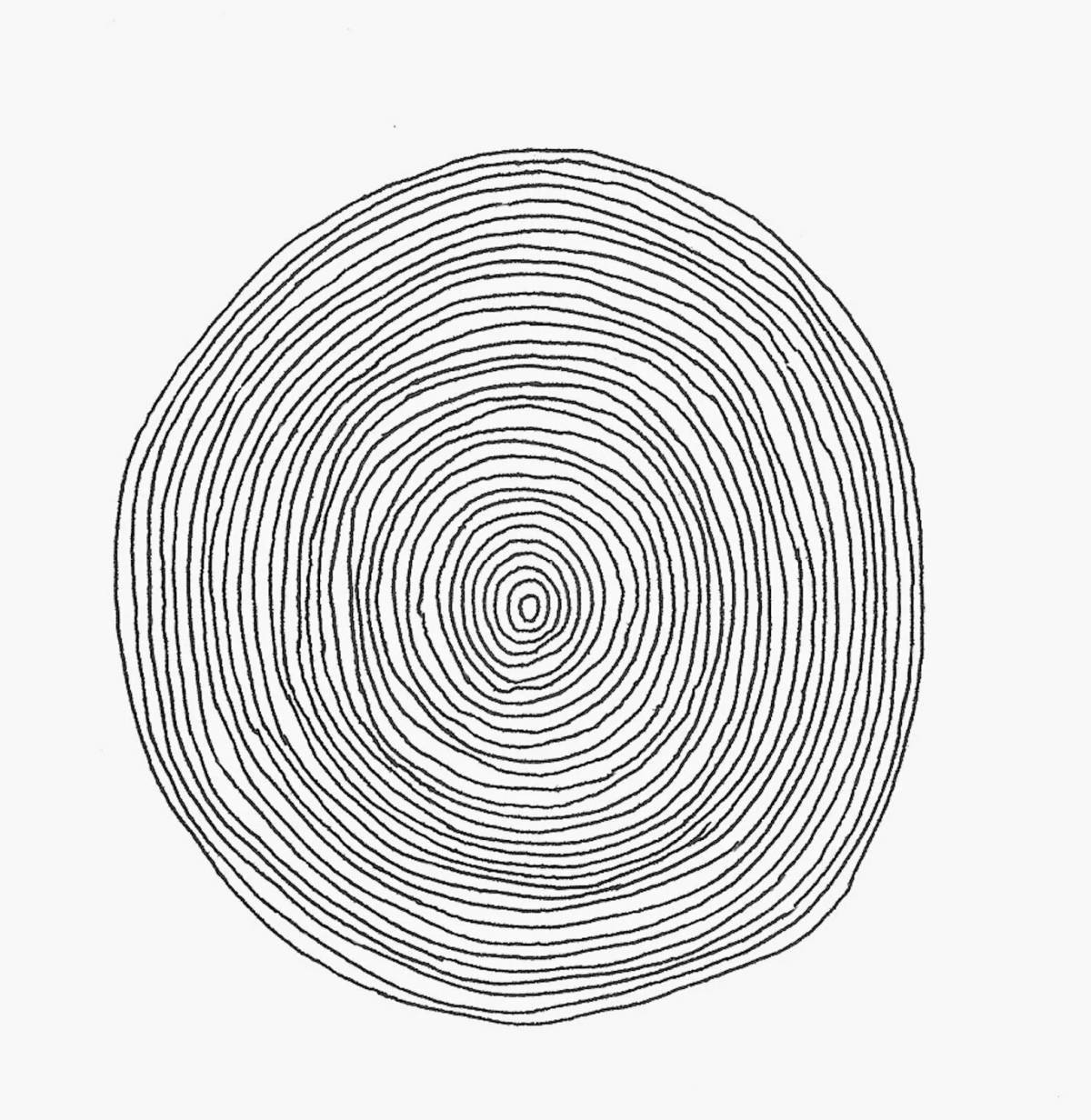 Stylish round spiral coloring page