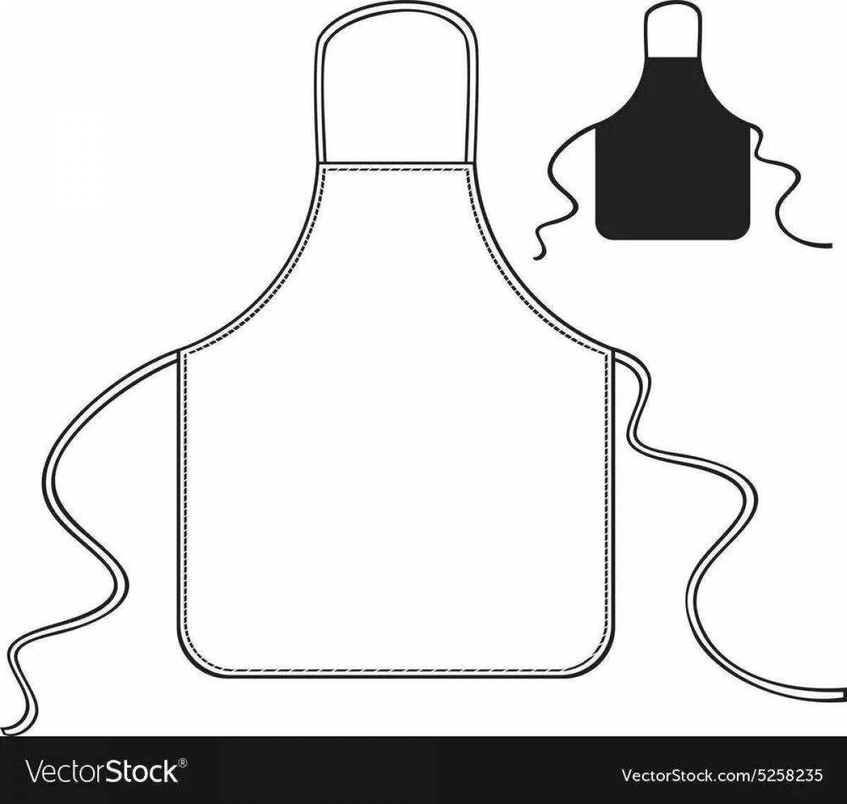 Creative apron coloring for kids