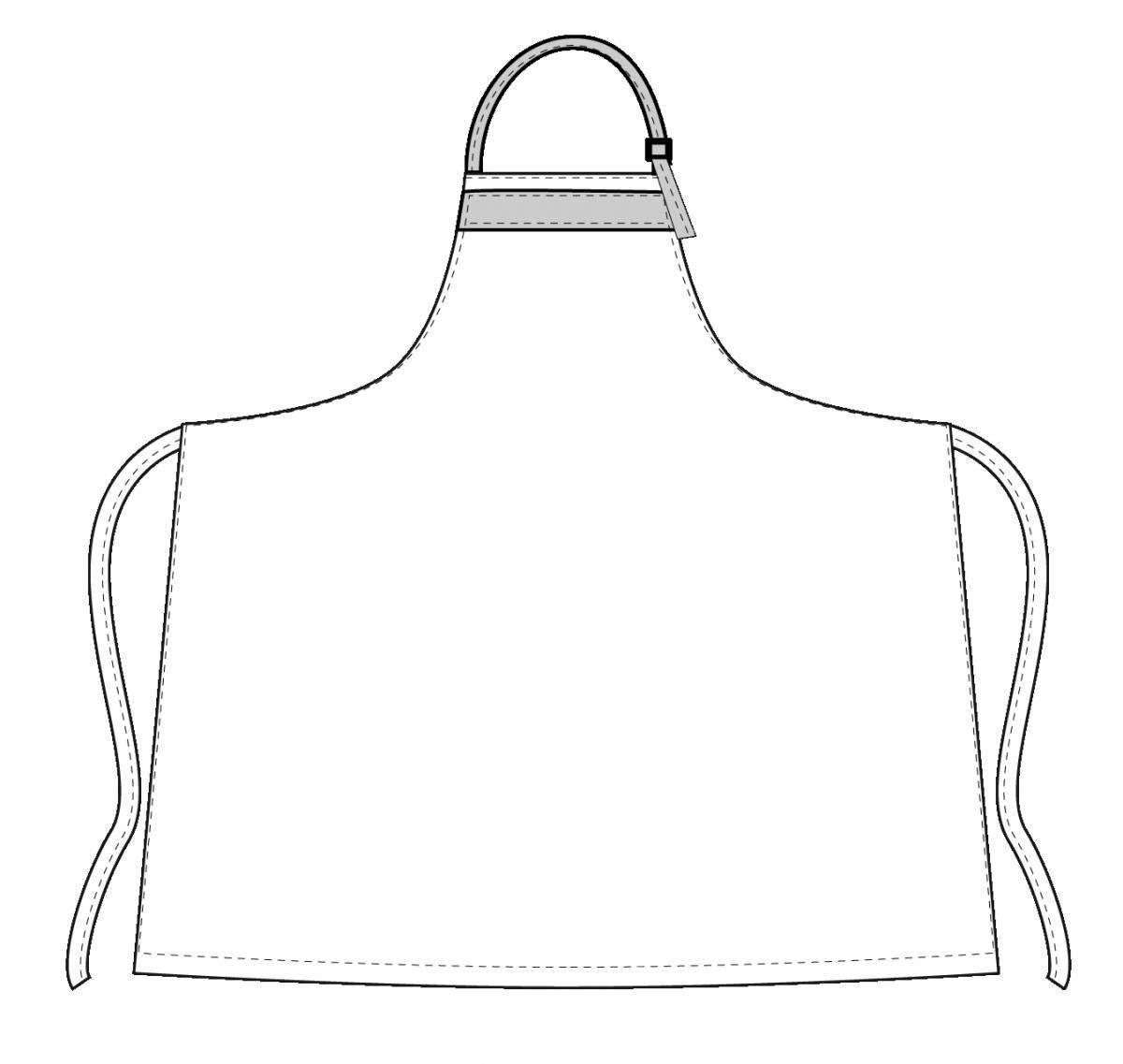 Coloring book apron with colorful pattern for children