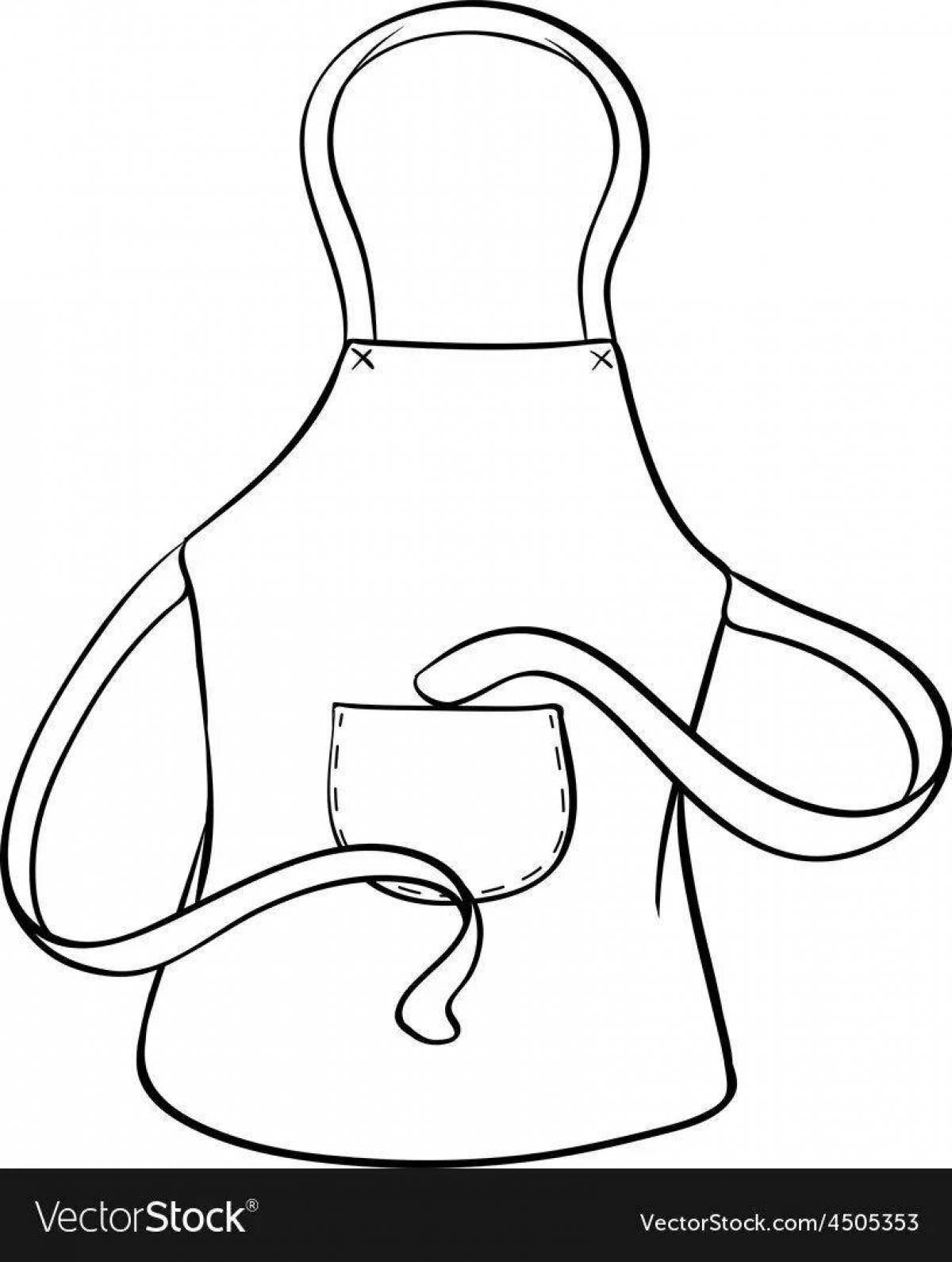 Colored apron coloring book for children