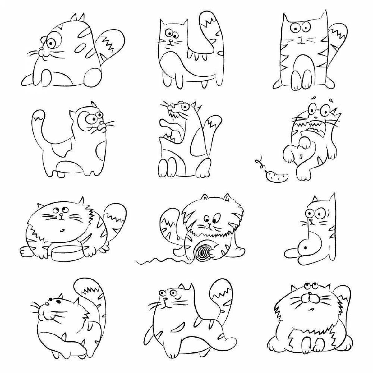 Curious, many cats on one page