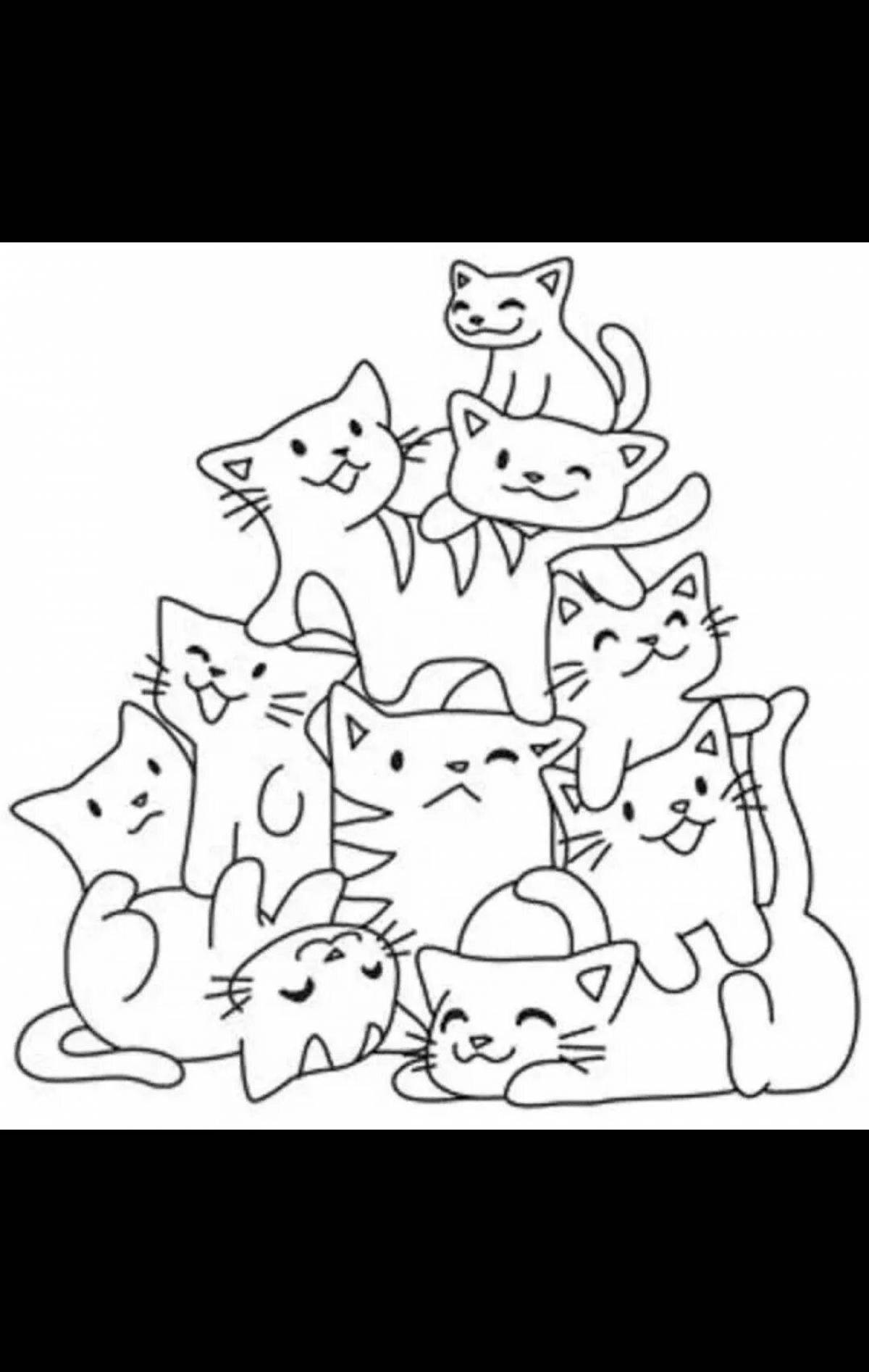 Анимация множества котов на одной странице