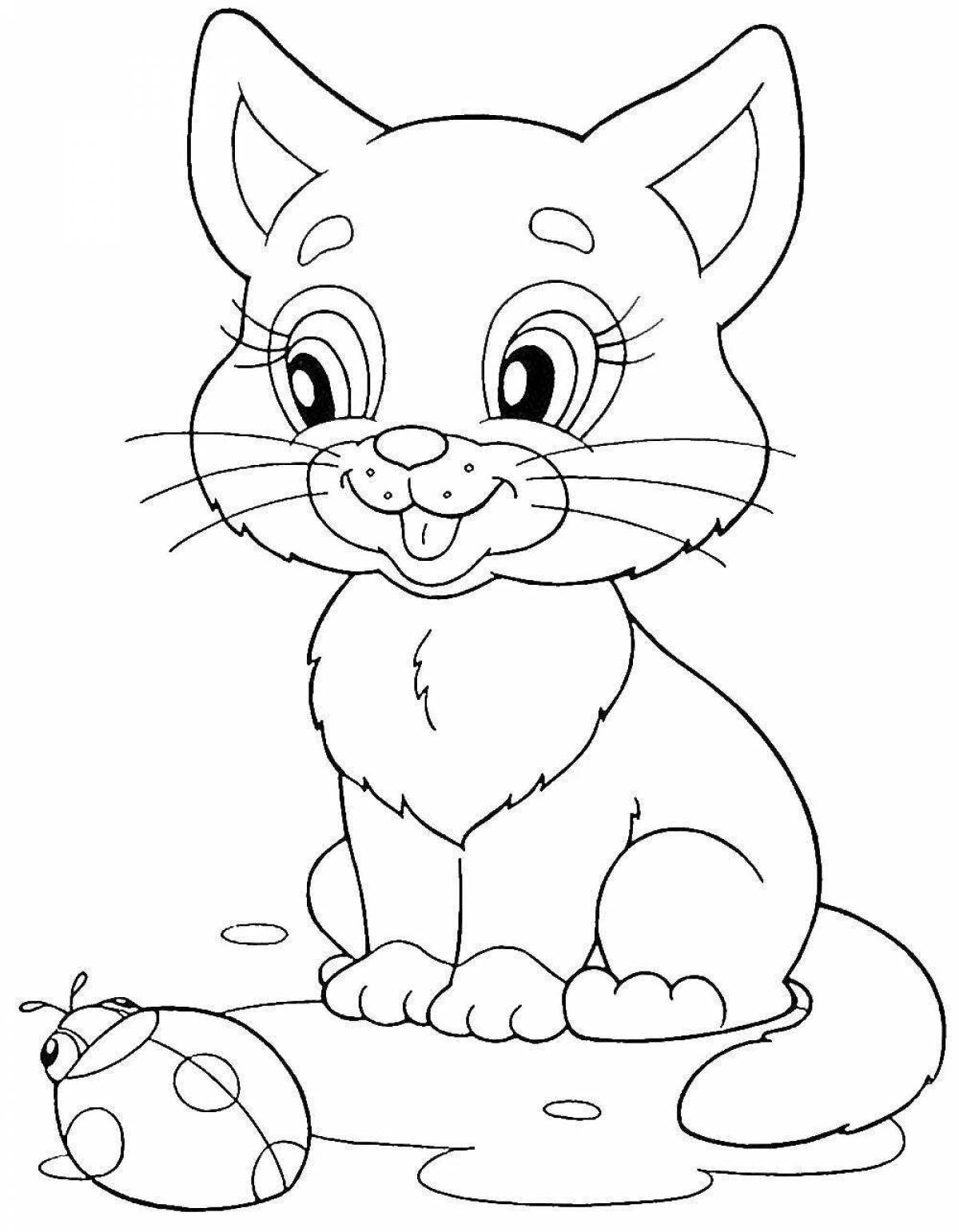 Colorful animal coloring page