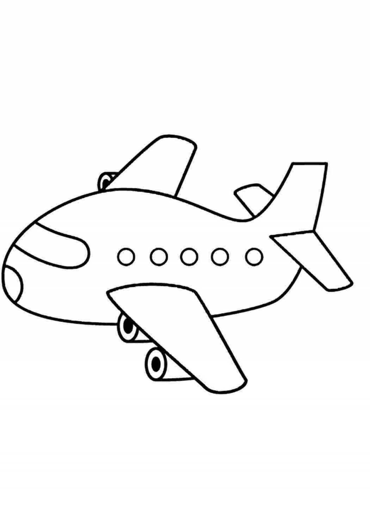 Exciting airplane coloring page for kids