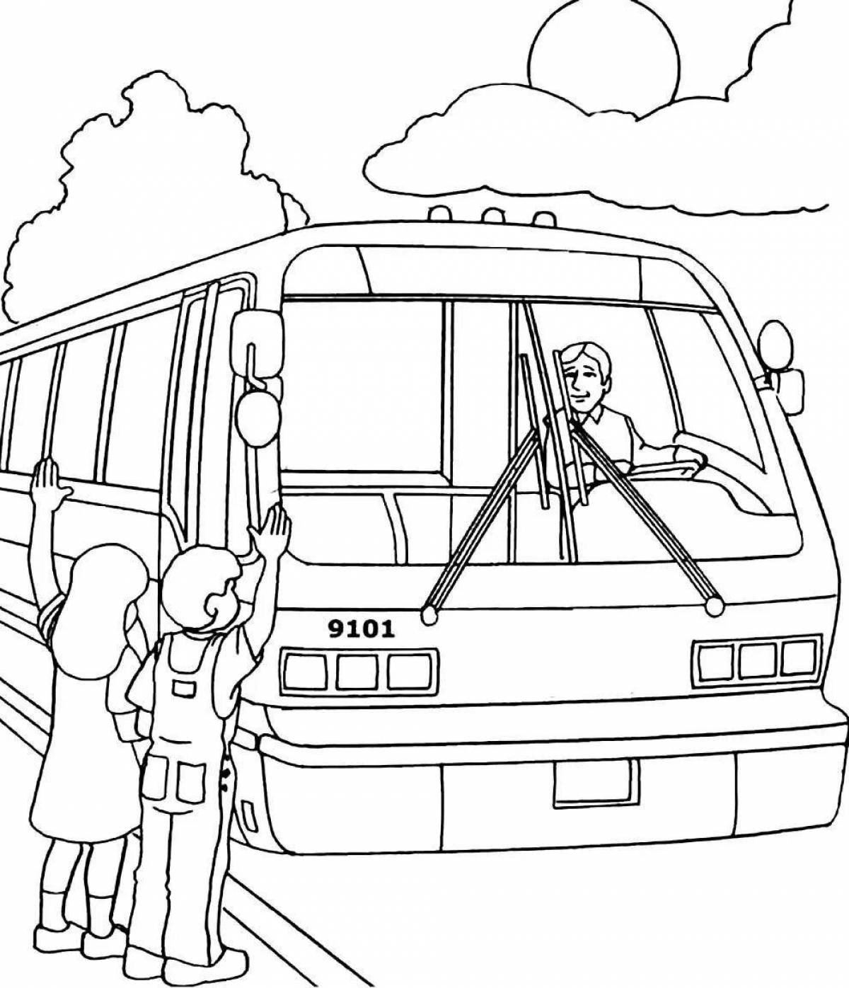 Delivery truck driver coloring page