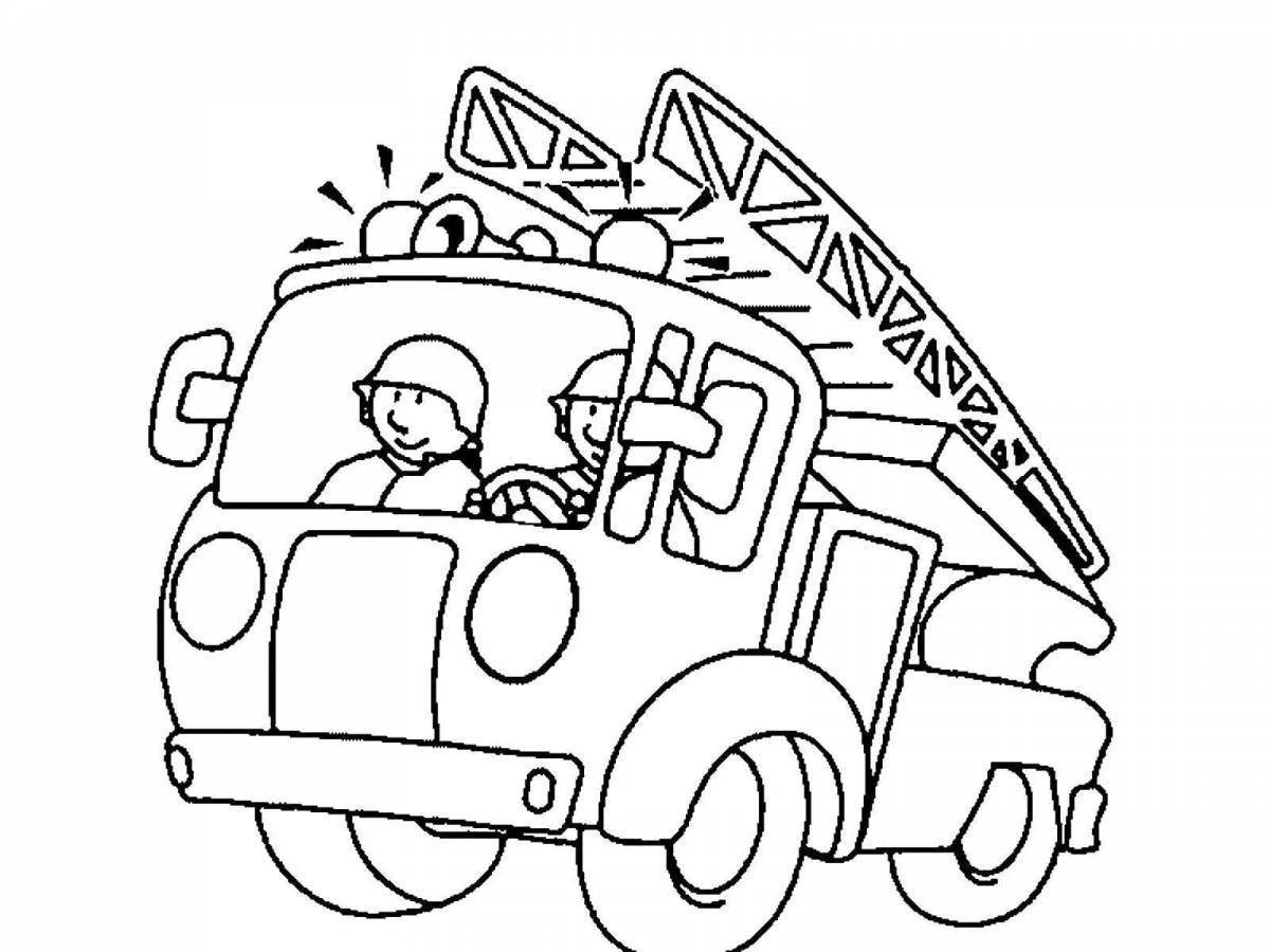 Truck driver coloring book