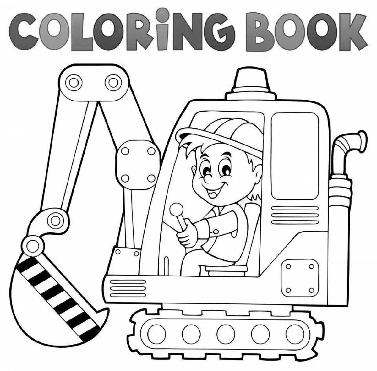 Coloring book of a subway worker