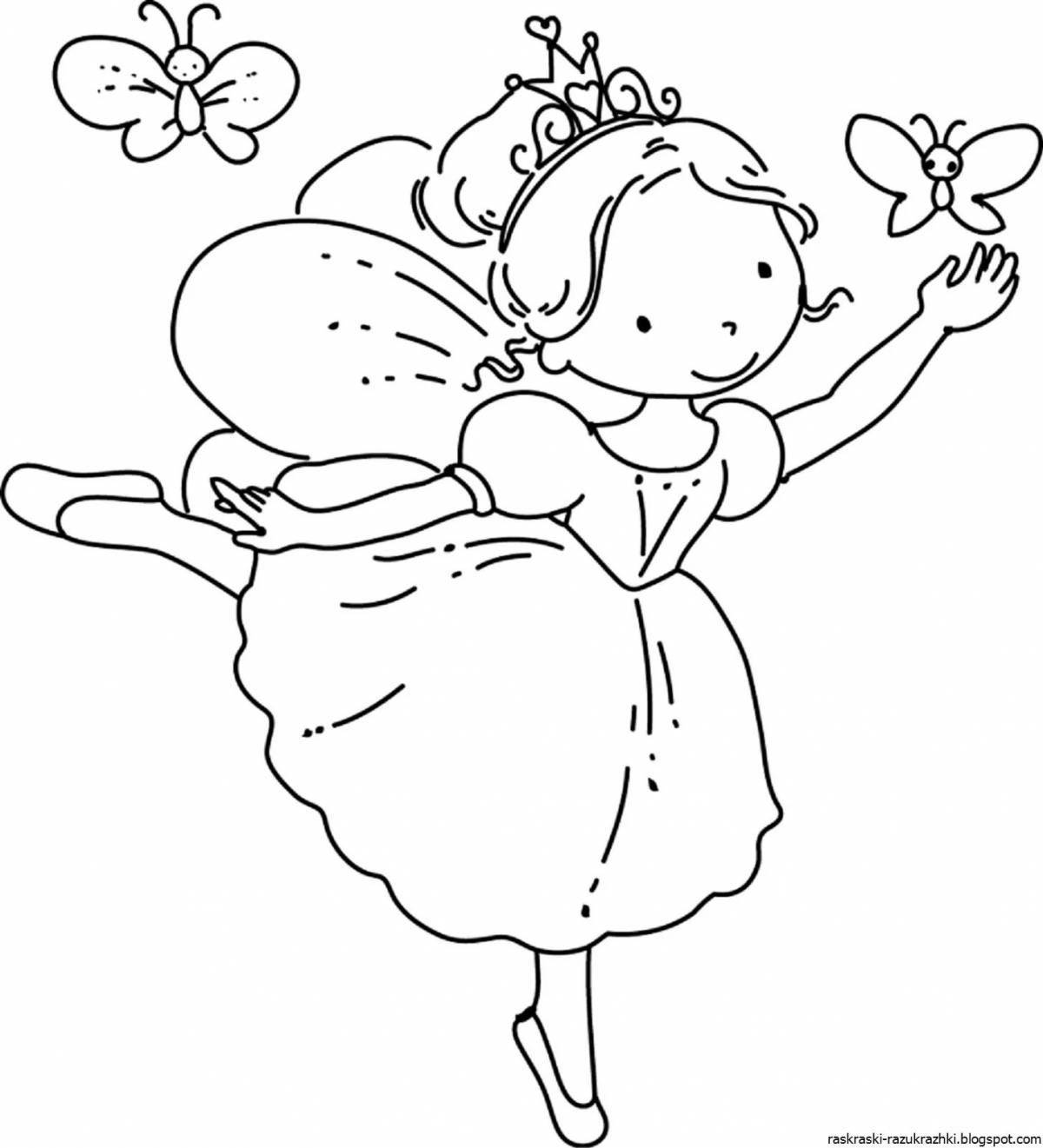 Outstanding coloring book for 3 year old girls, princess