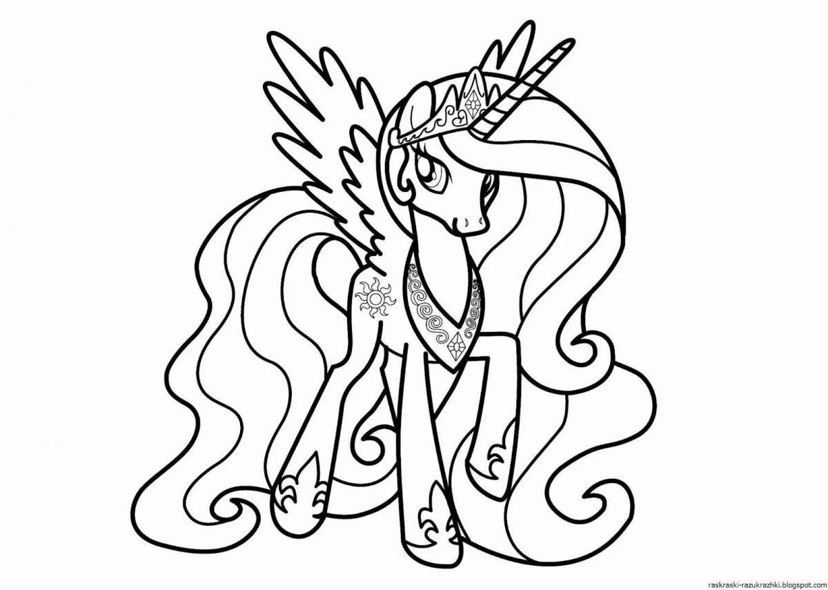 Cute pony coloring for girls