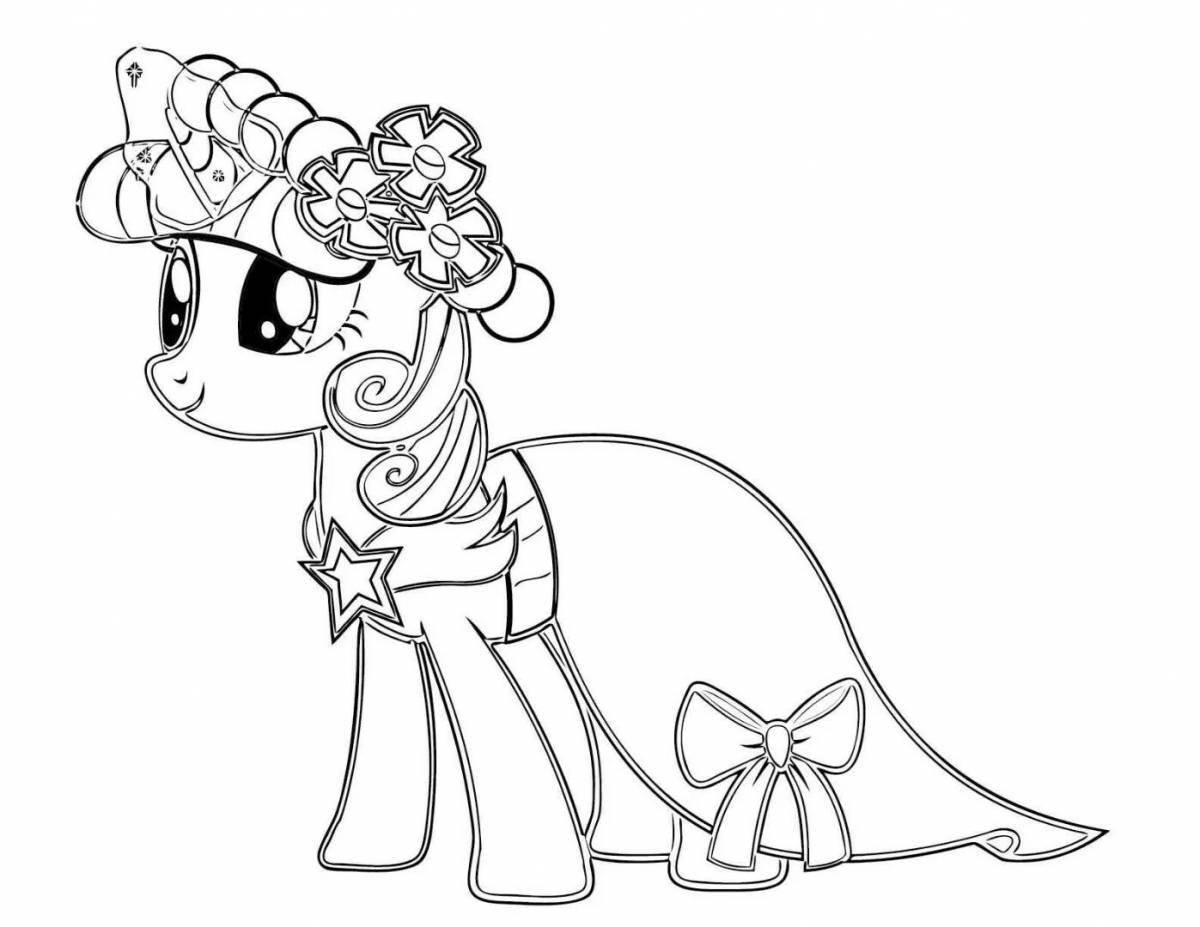Beautiful pony coloring for girls