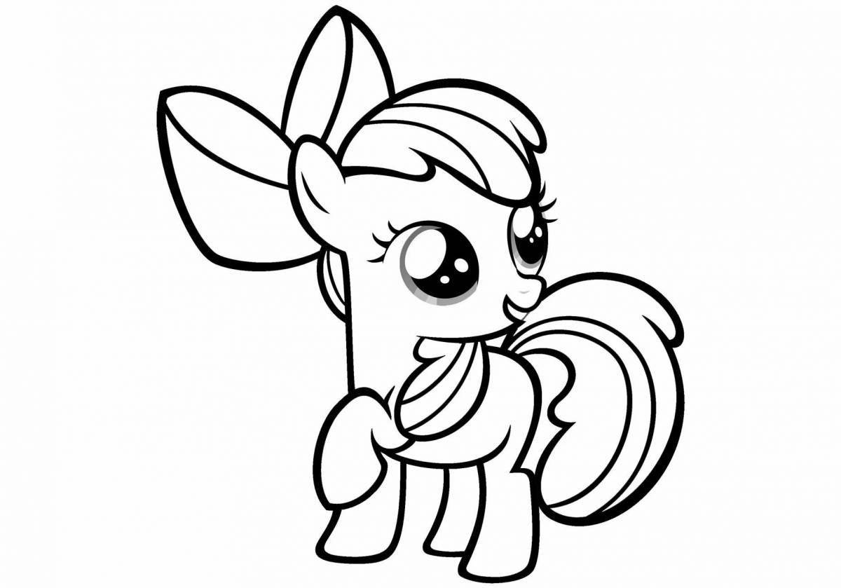 Vibrant pony coloring for girls
