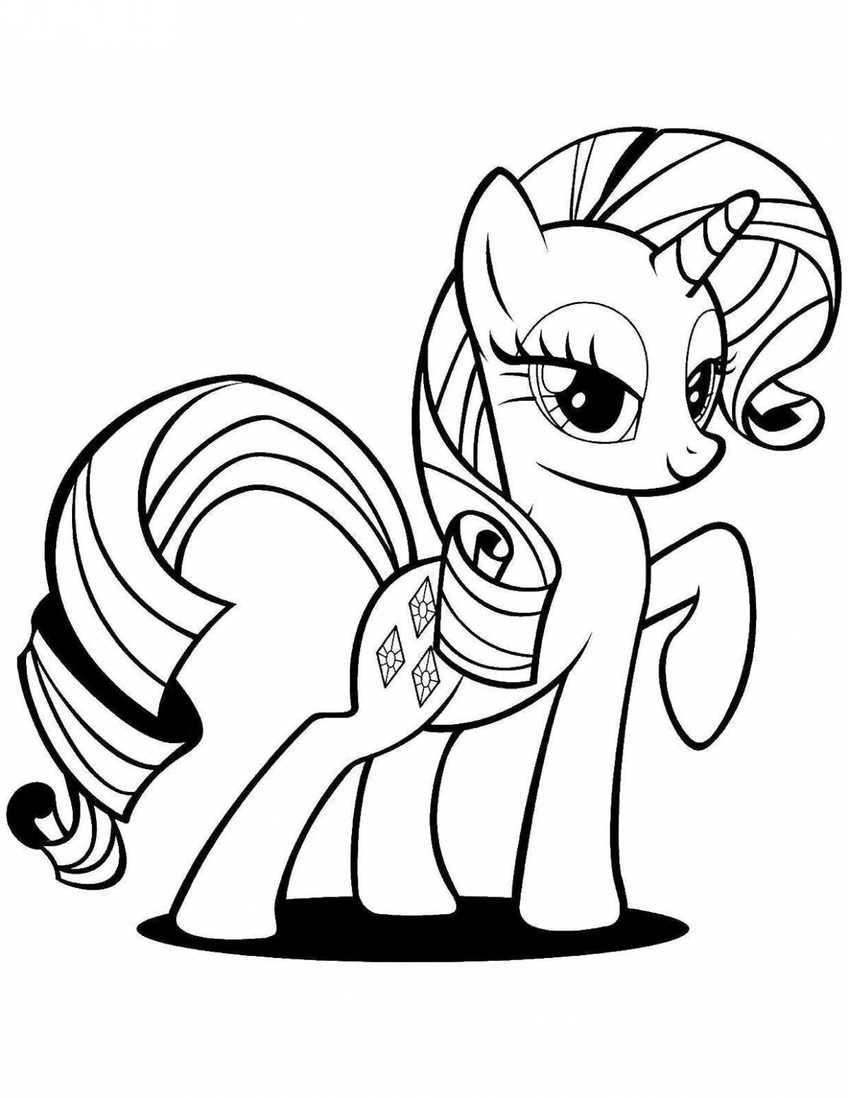 Dazzling pony coloring for girls