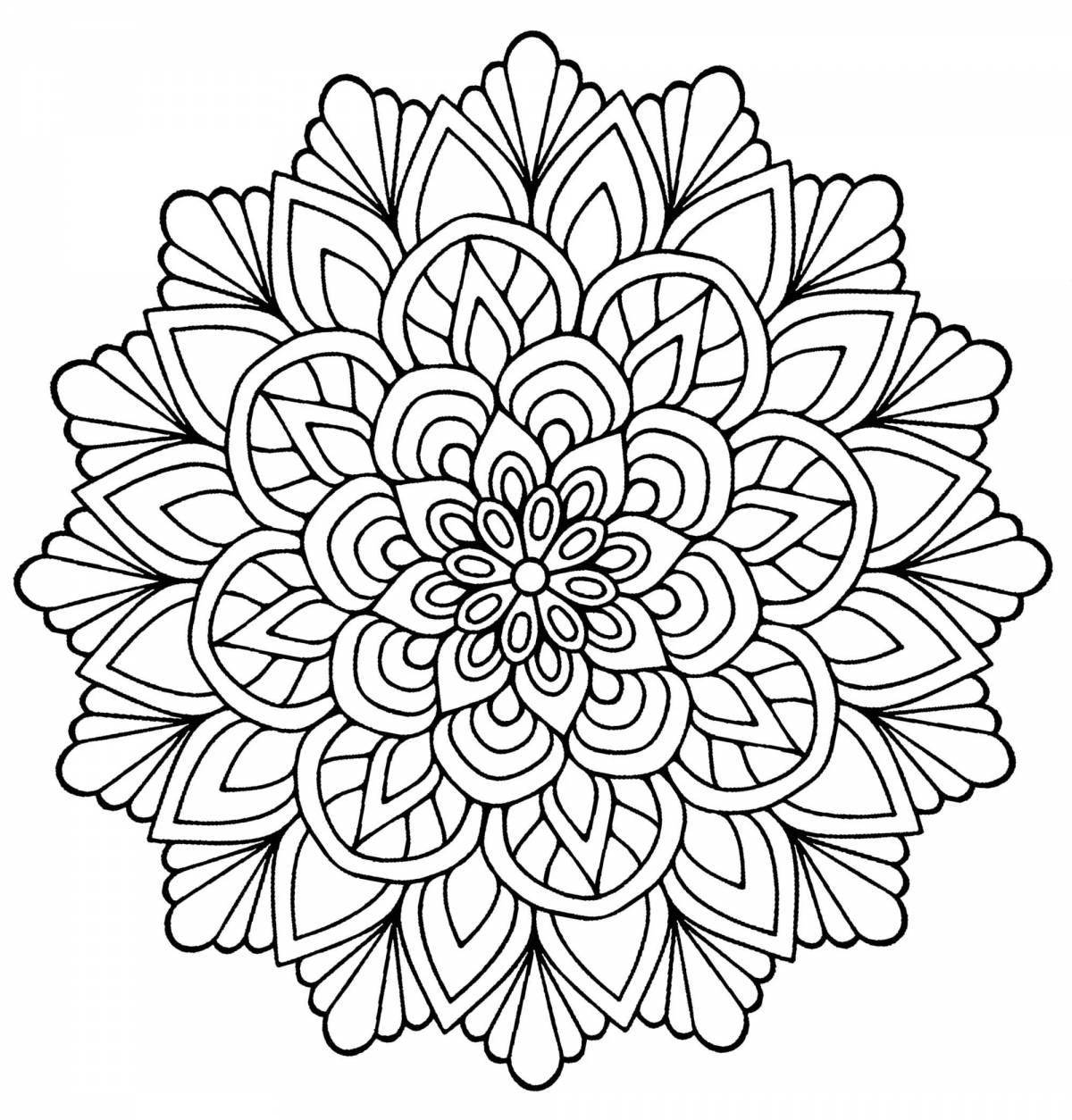 Shining coloring book for all adult mandalas