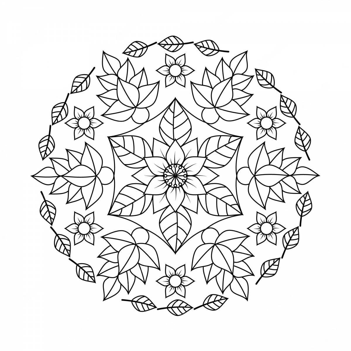 Elegant coloring book for all adult mandalas