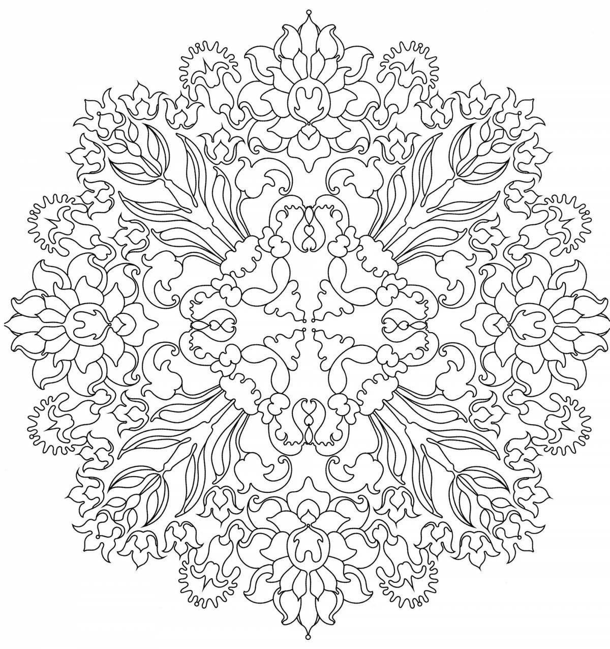 Glitter coloring for all adult mandalas