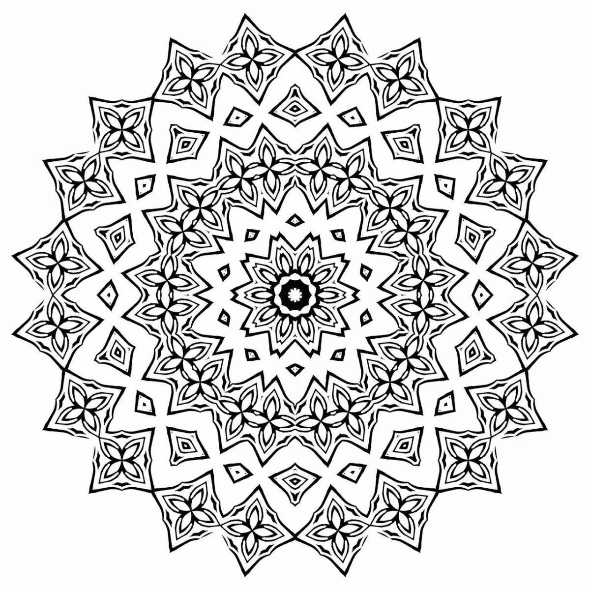 Bright coloring for all adult mandalas