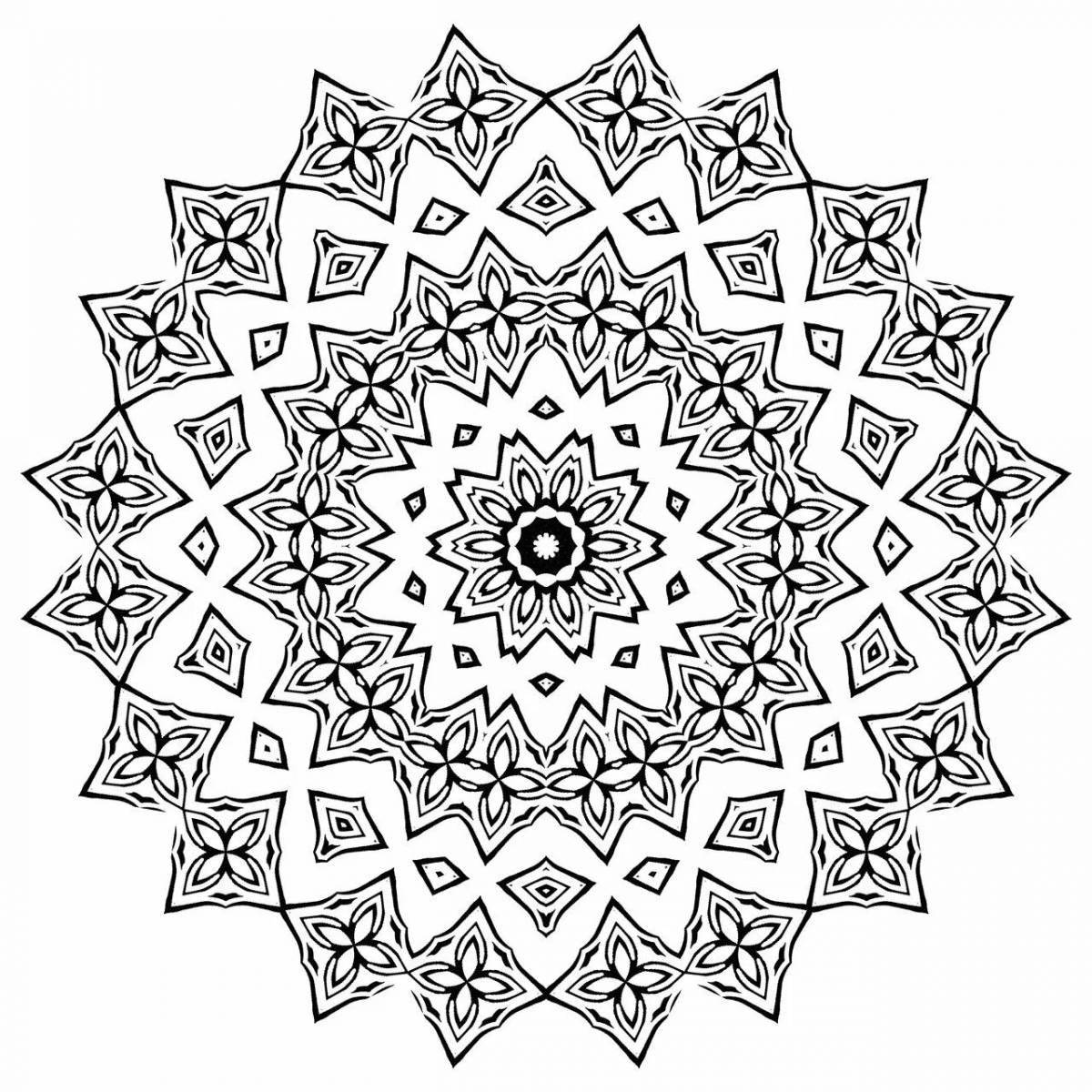 Bright coloring for all adult mandalas