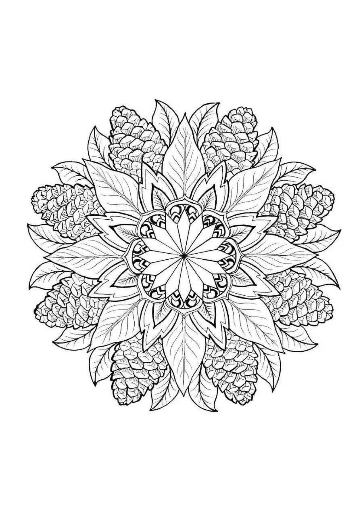 Dazzling coloring book for all adult mandalas