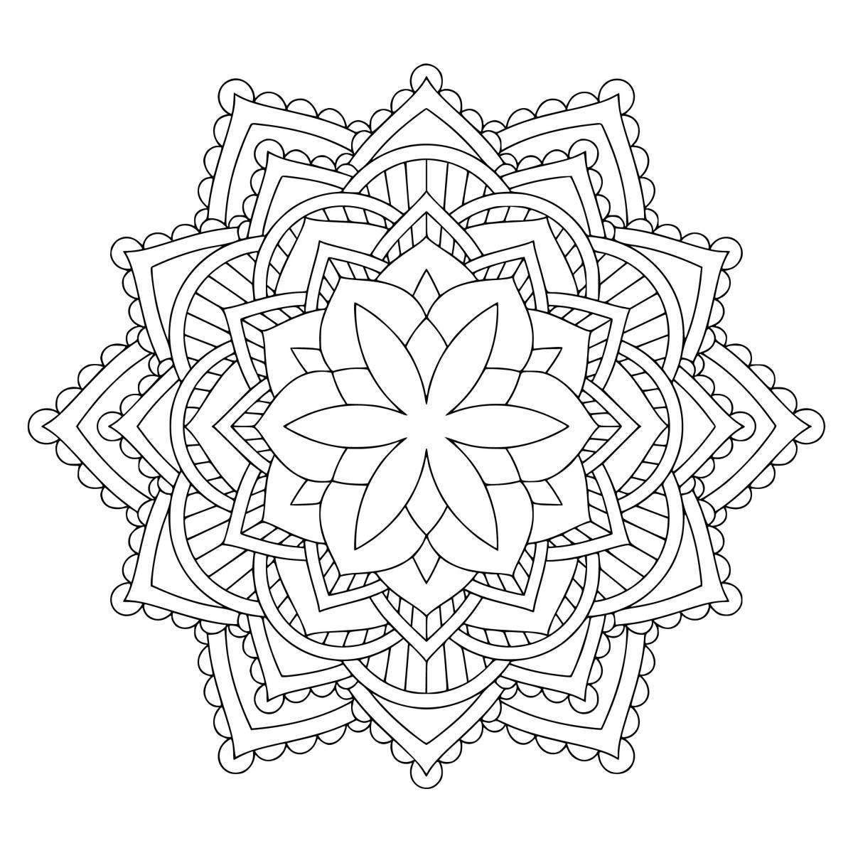 Large coloring book for all adult mandalas