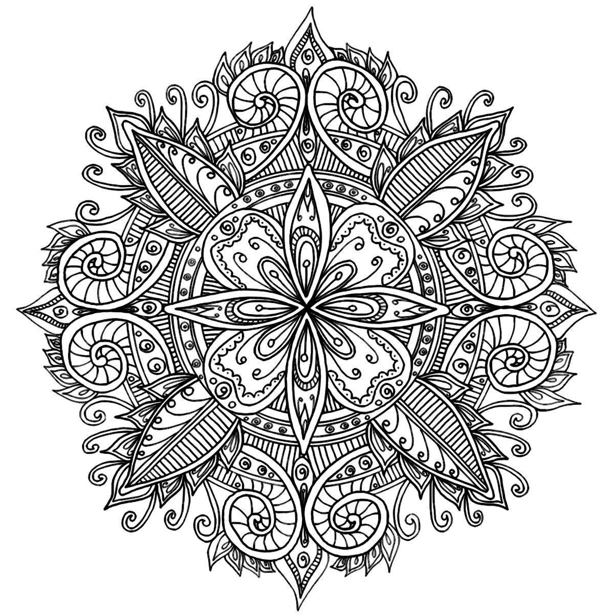 Generous coloring for all adult mandalas