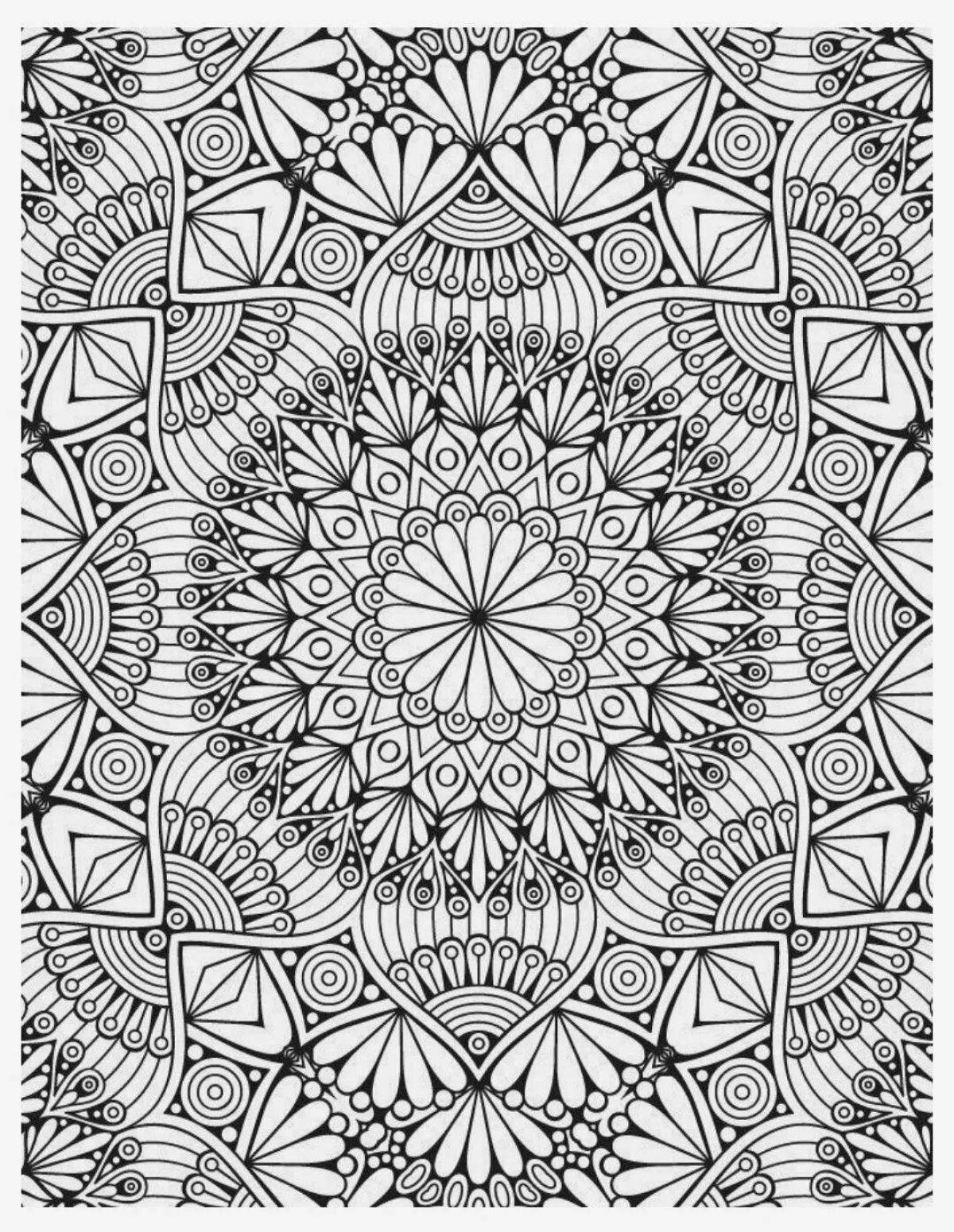 Exotic coloring book for all adult mandalas