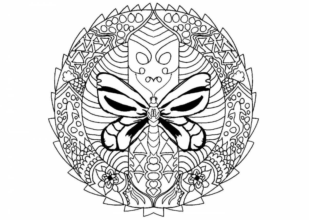Complex coloring for all adult mandalas