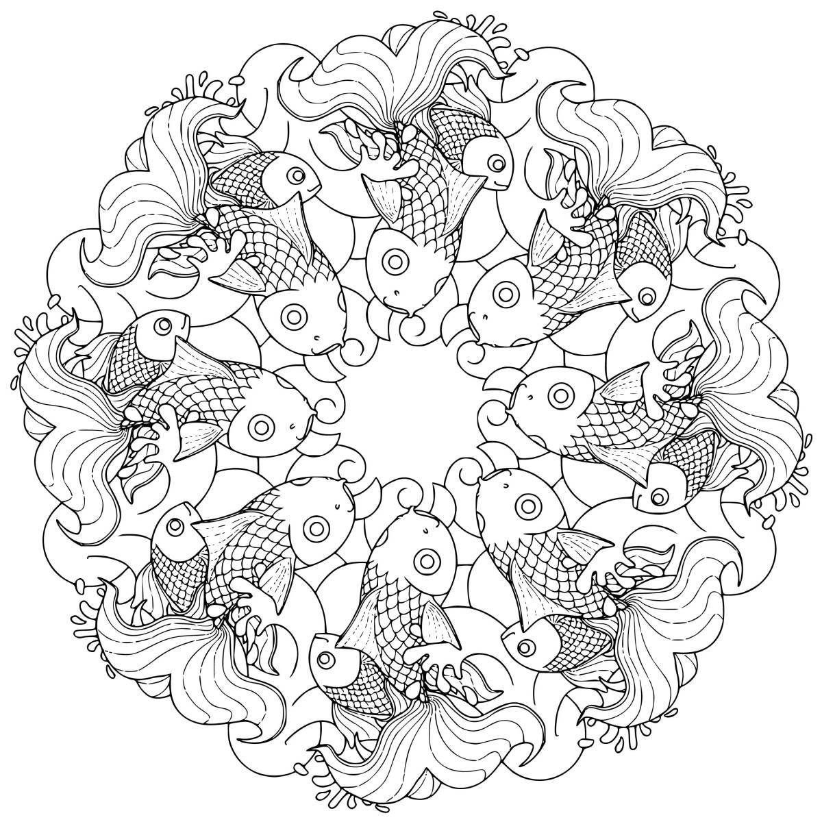 Flourishing coloring for all adult mandalas