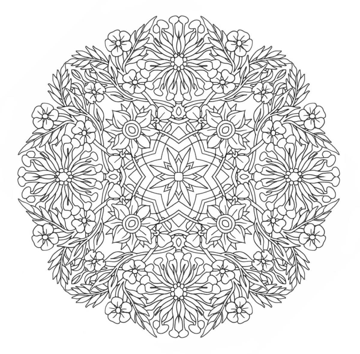 Glowing coloring book for all adult mandalas