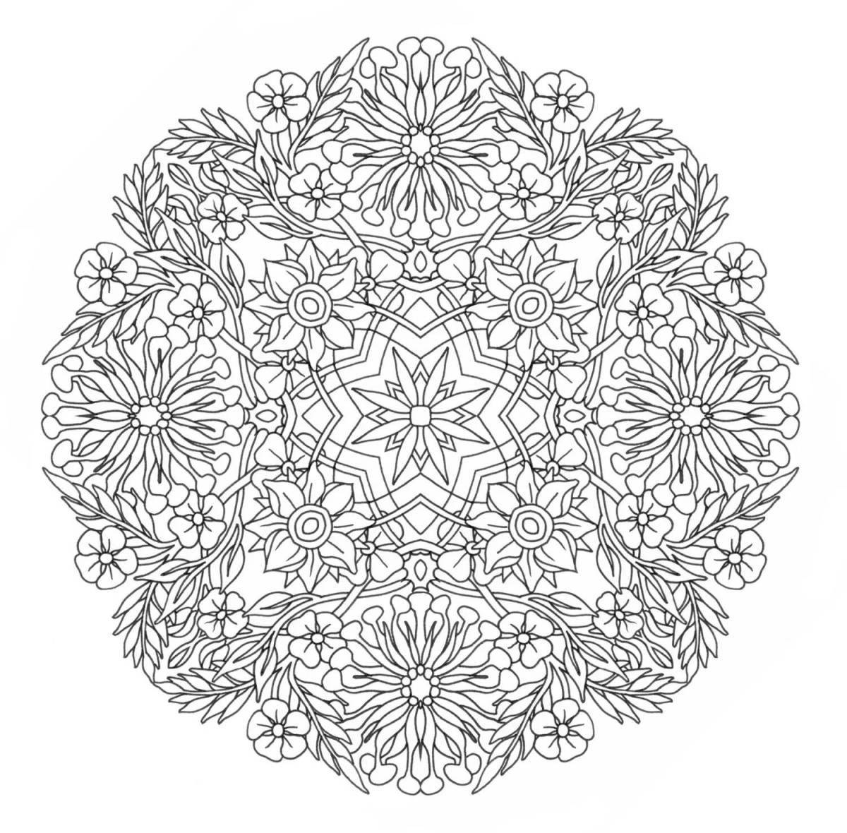 Glowing coloring book for all adult mandalas