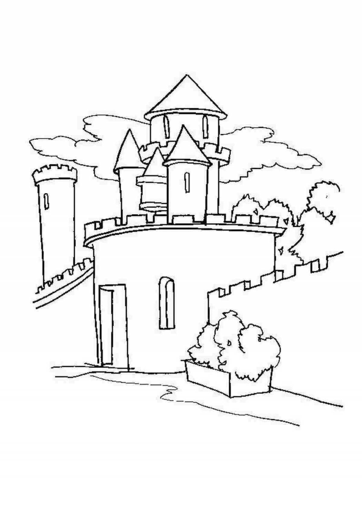 Great old castle coloring book for 4th grade