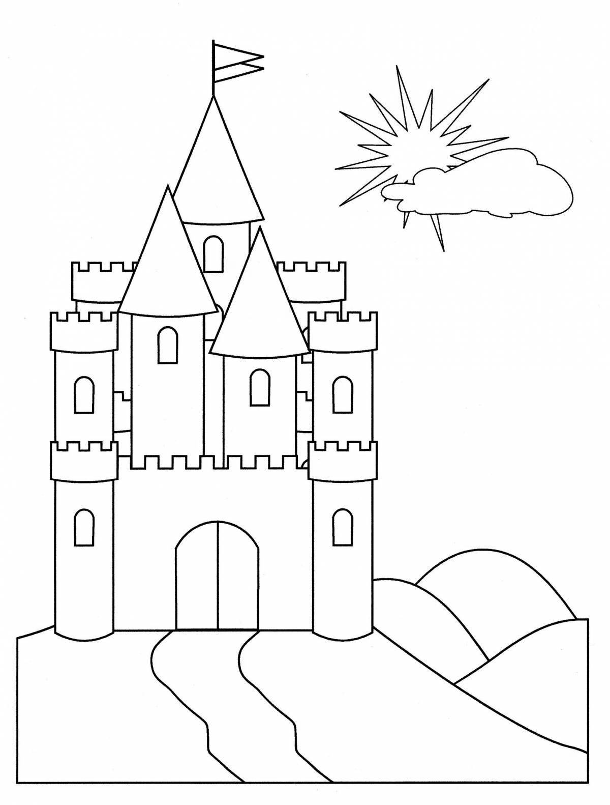 Amazing 4th grade old castle coloring page