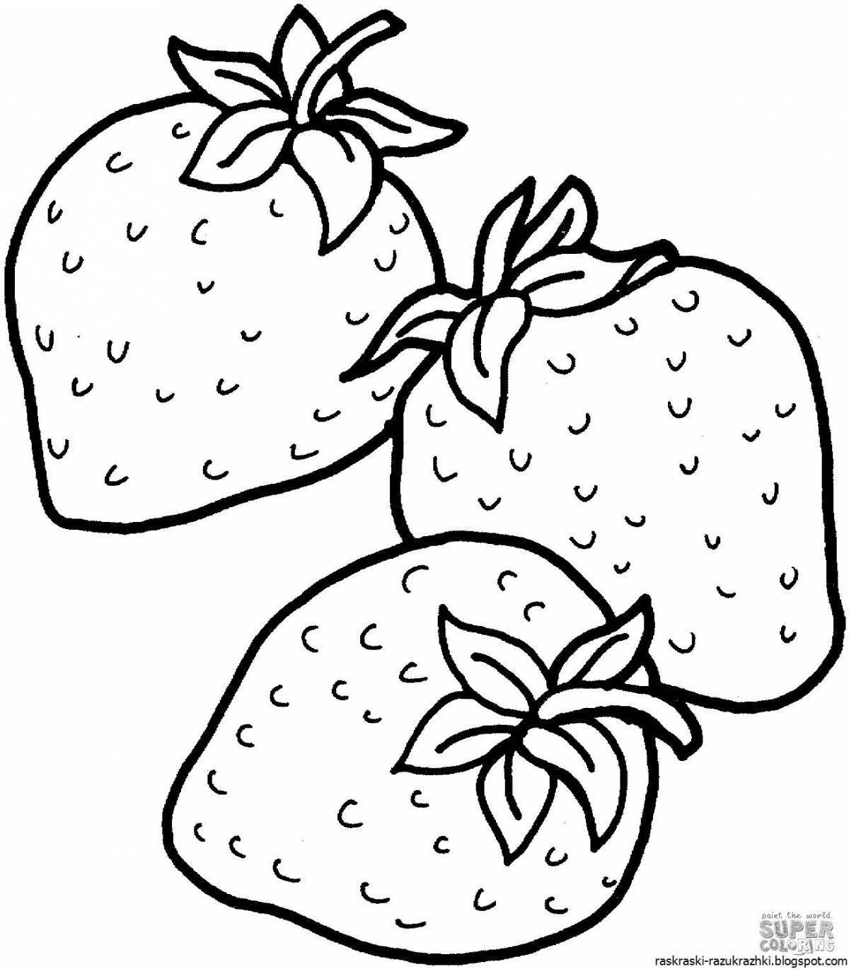 Exquisite fruit and berry coloring book for girls