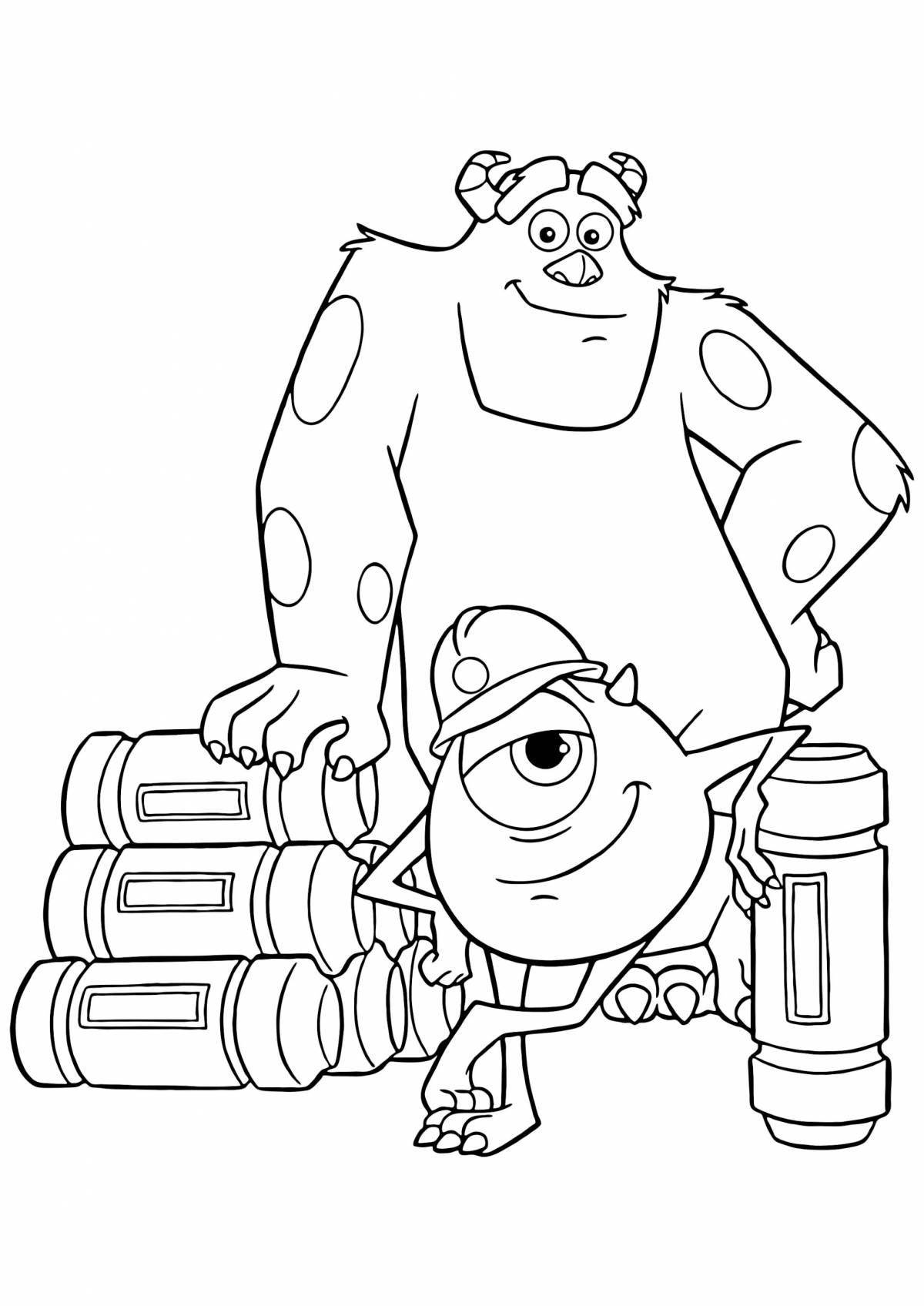 Colouring Monster Inc. for kids