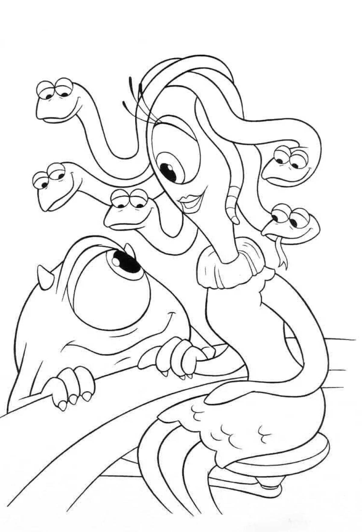 Amazing monsters inc coloring book for kids