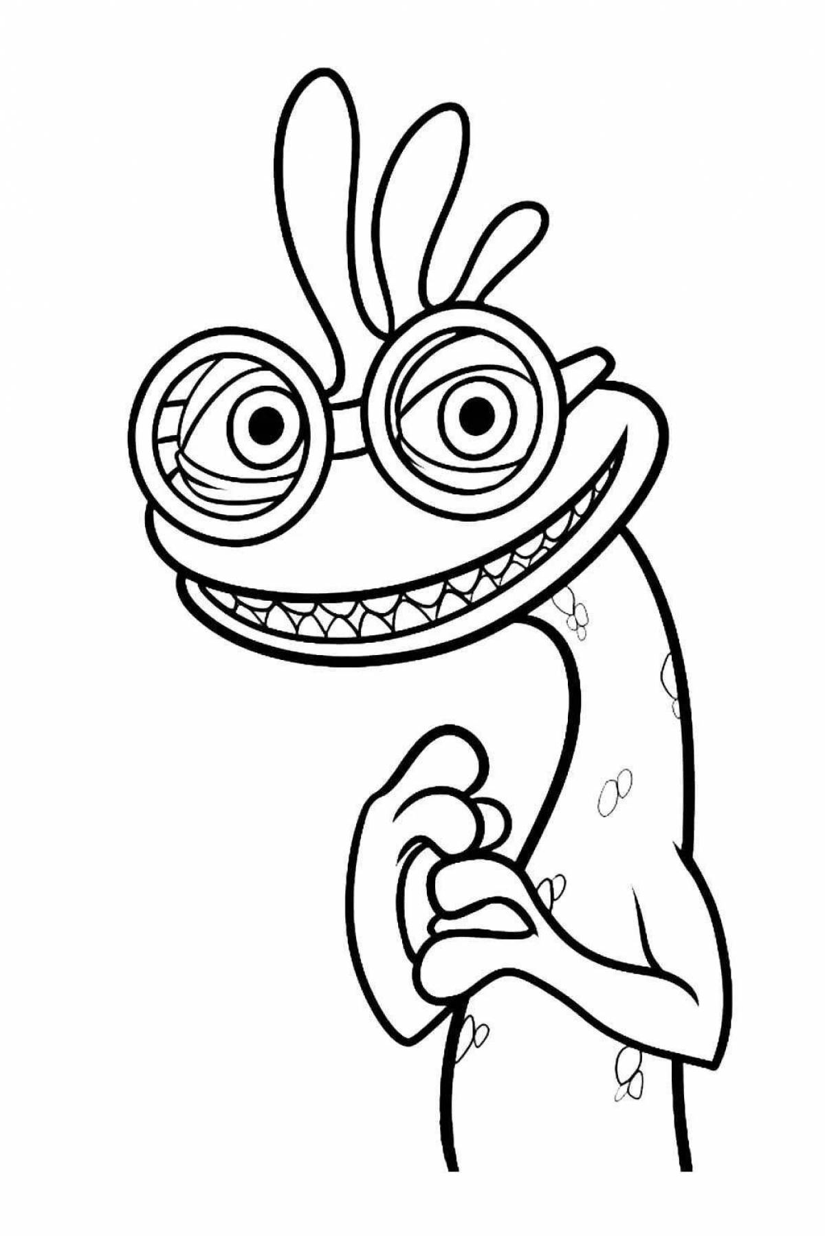 Playful Monsters Inc coloring pages for kids