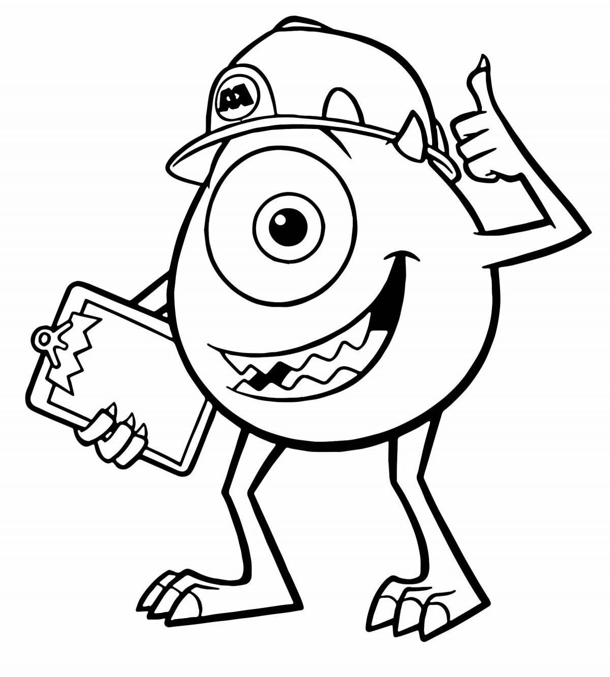 Creative monsters corporation coloring pages for kids