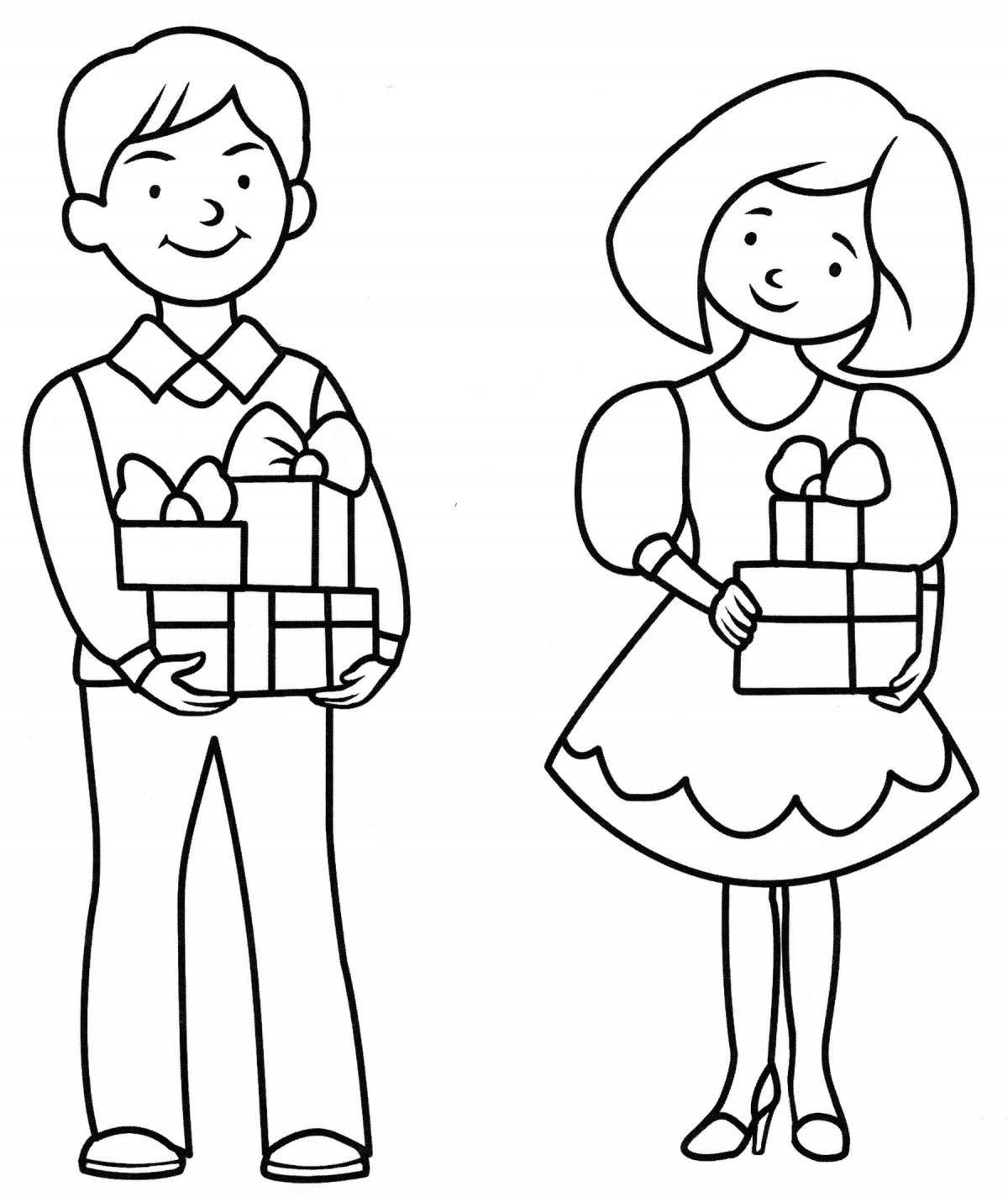 Fun coloring book mom and dad for kids