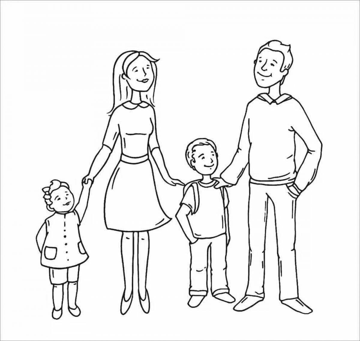 Great mom and dad coloring book for kids