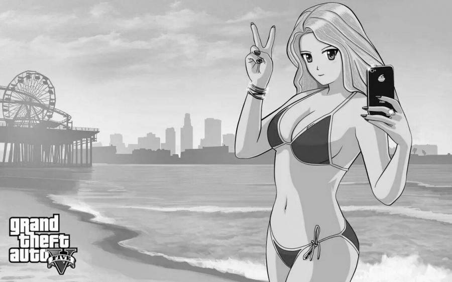 An Intriguing Anime Coloring Book In GTA 5 Download Or Print Coloring