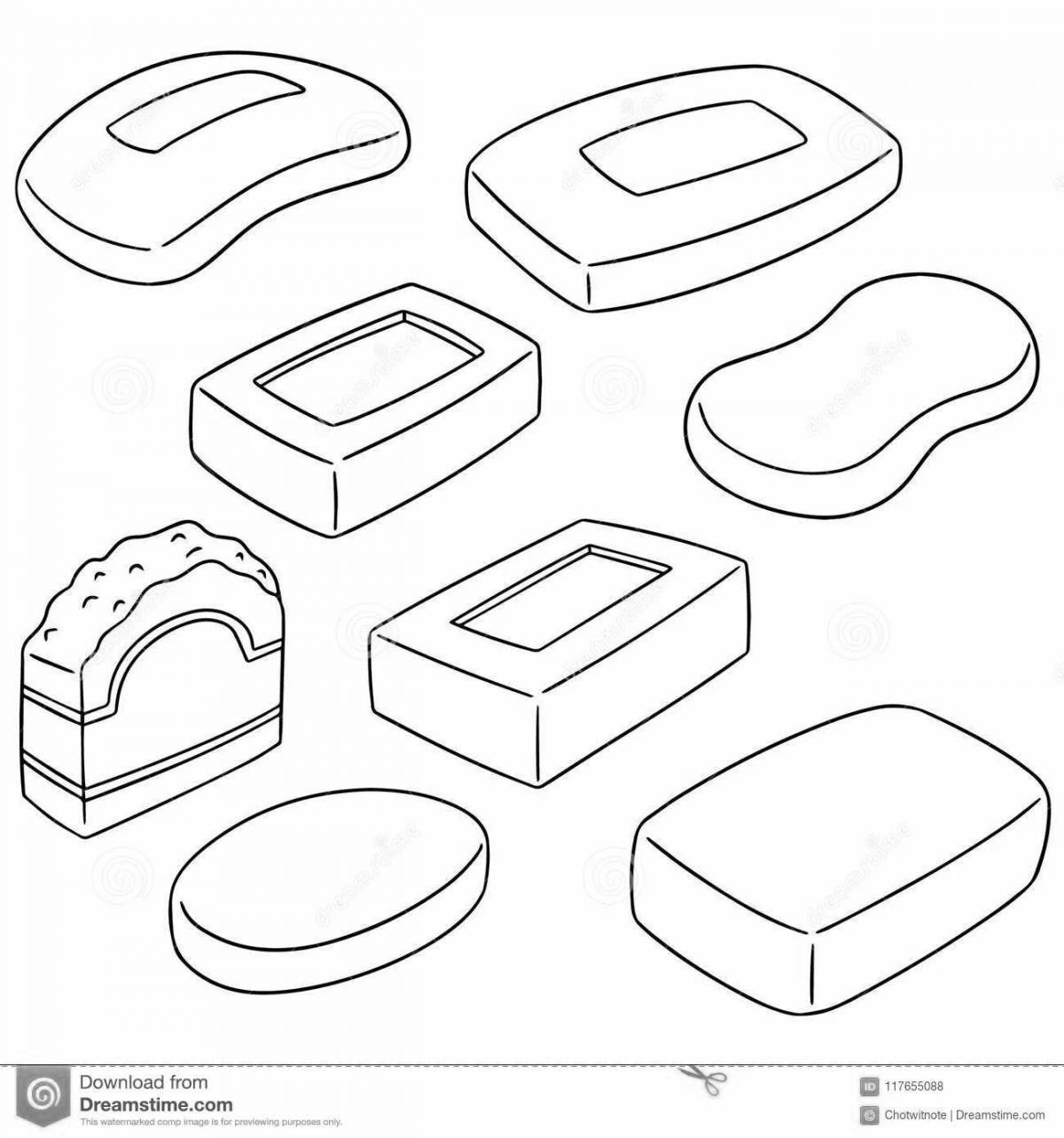 Мыло картинка для детей раскраска