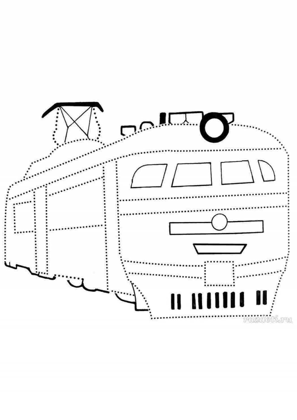 Bright transport coloring page