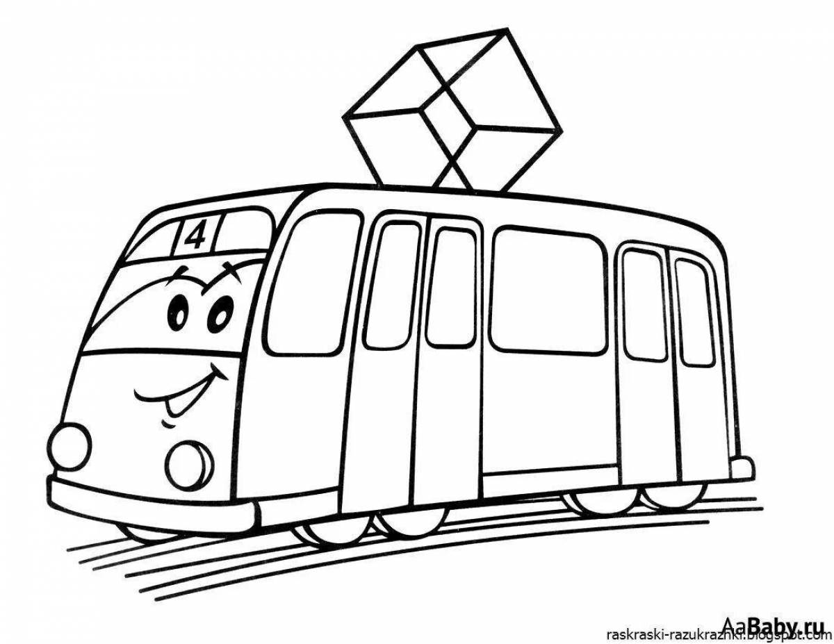 Adorable transport coloring book