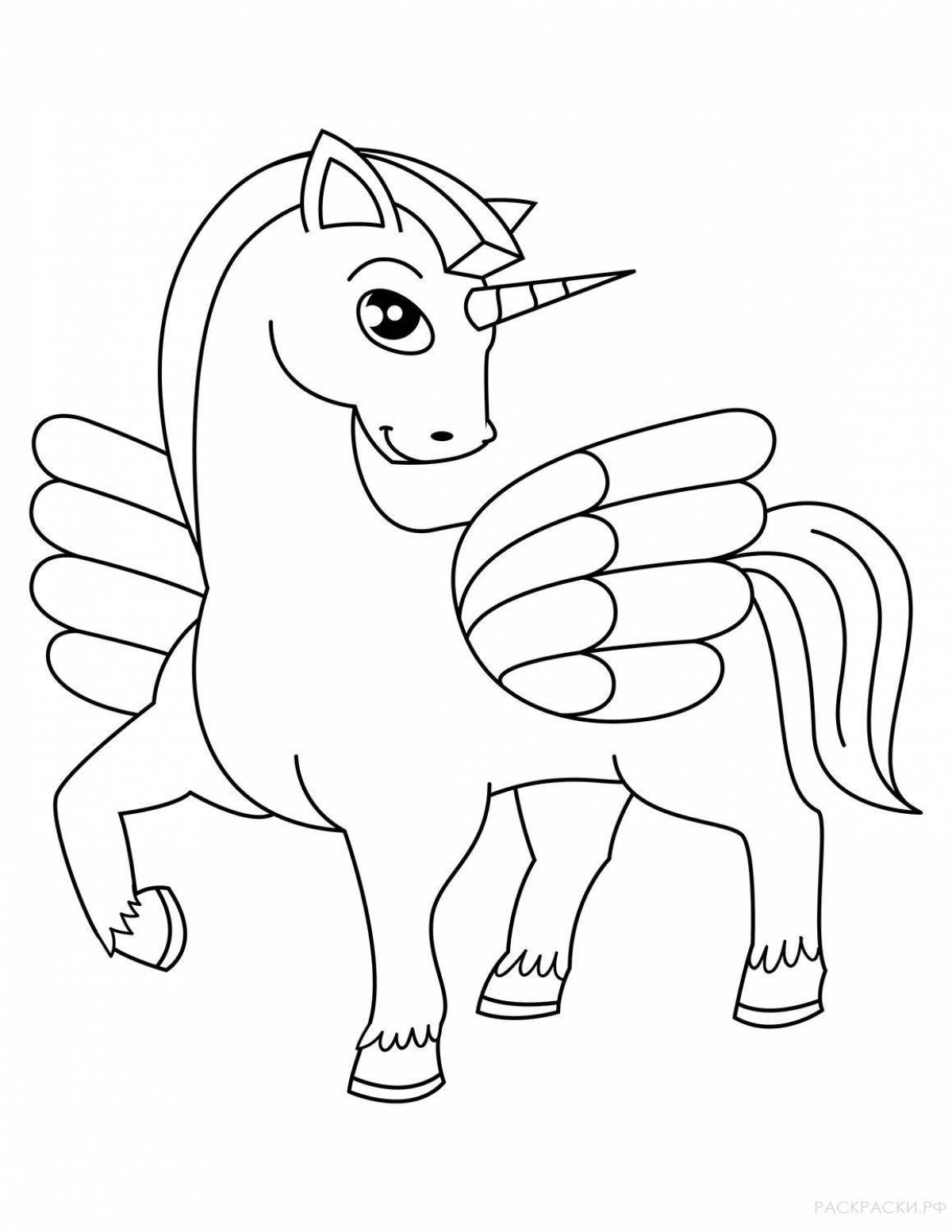 Adorable unicorn coloring book for kids 3 4