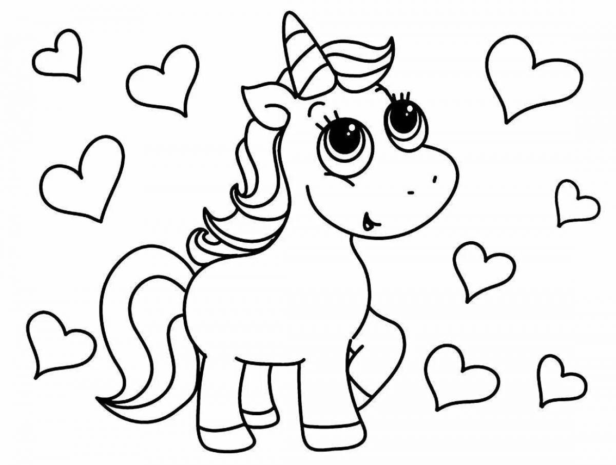 Unicorn coloring book for kids 3 4