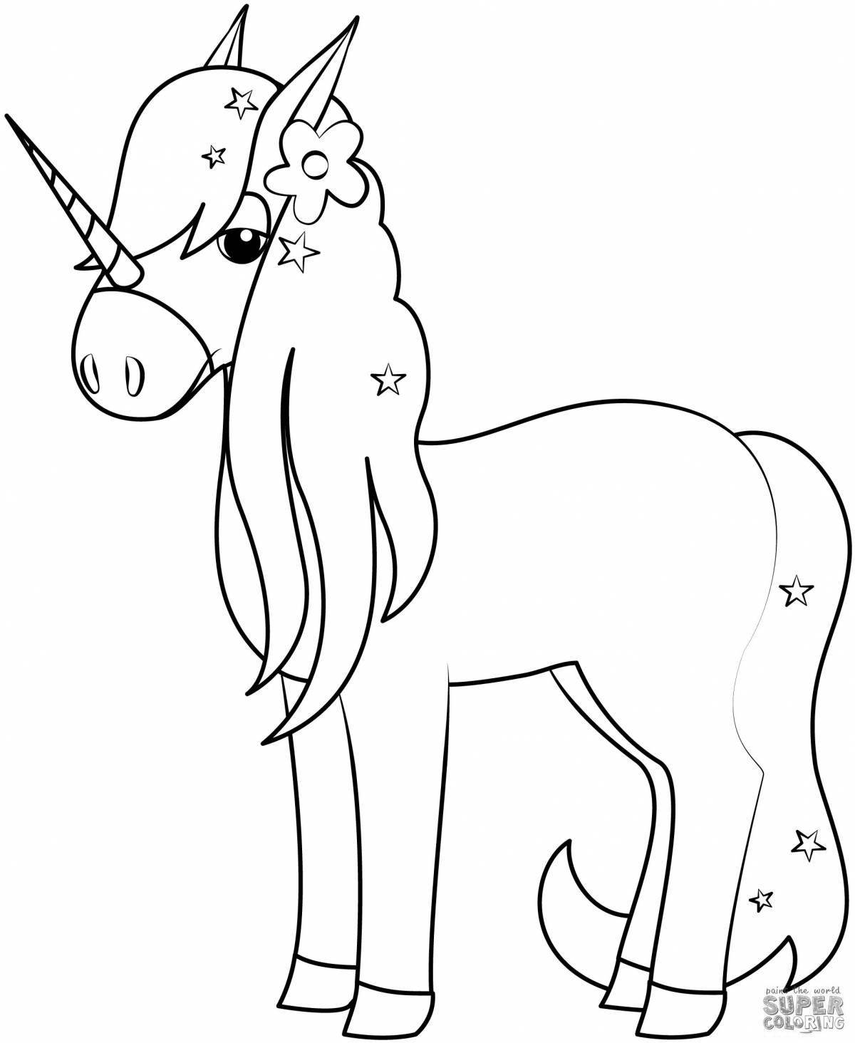 Outstanding unicorn coloring book for kids 3 4