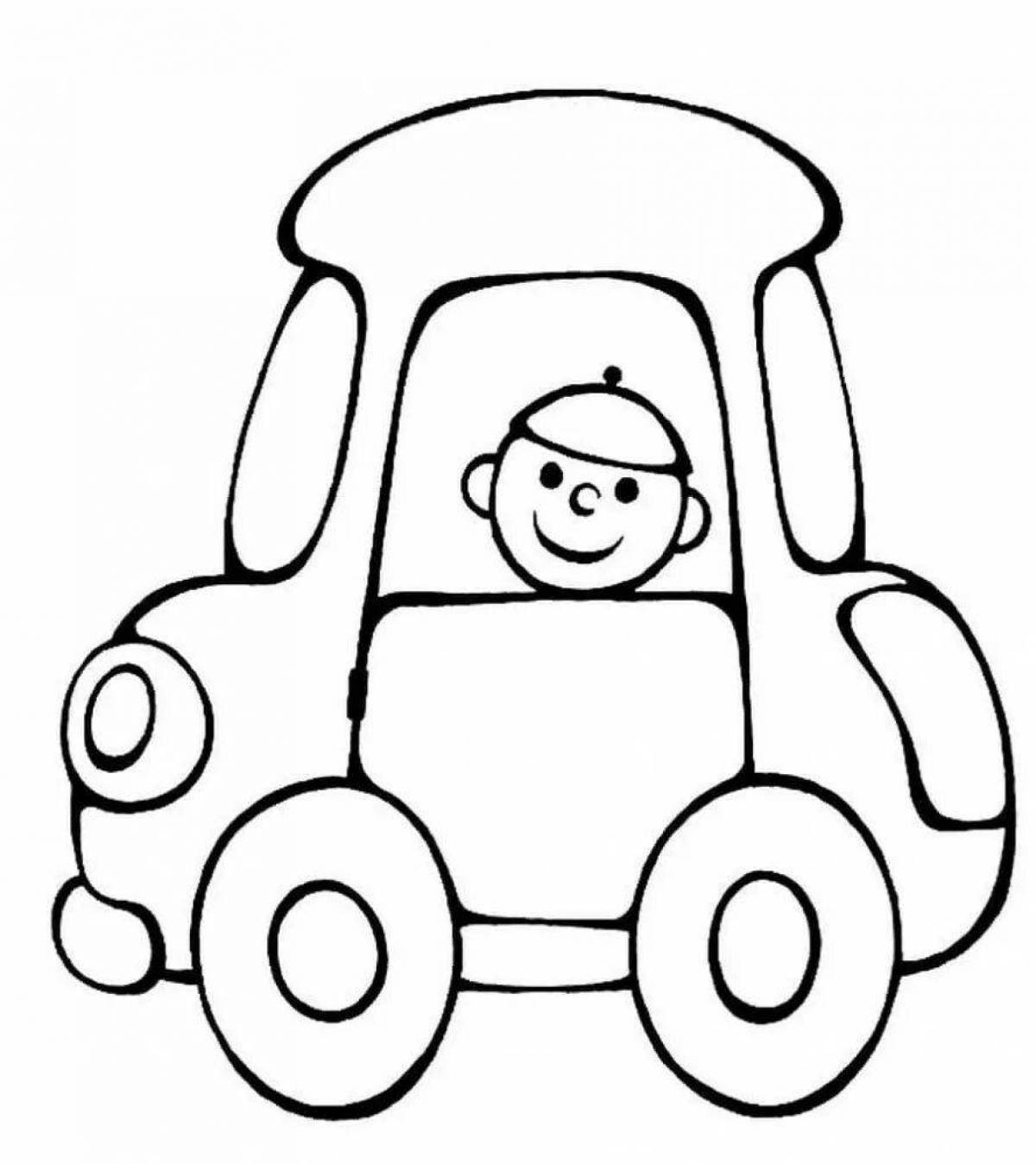 Coloring book wonderful cars for kids