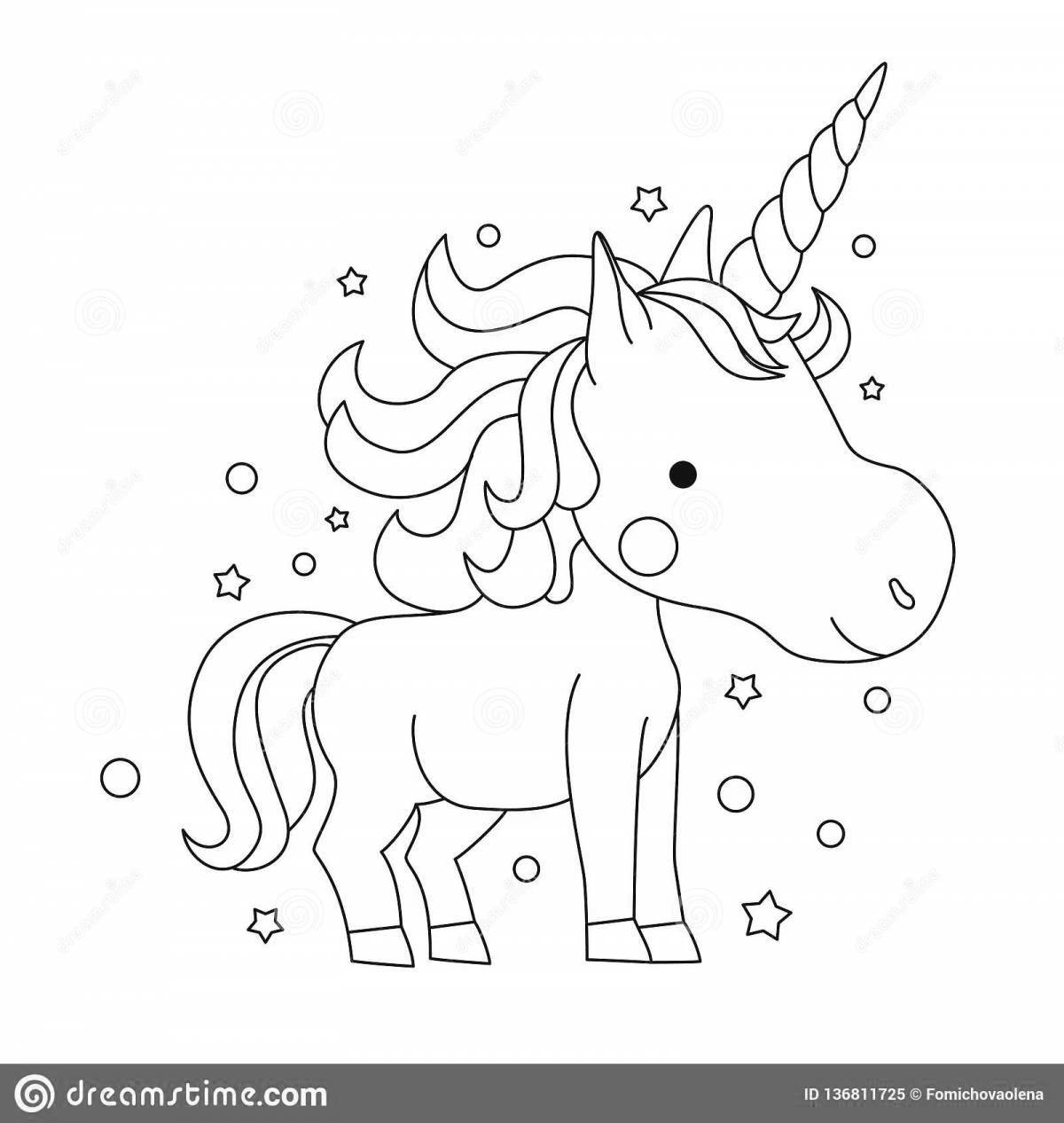 Great unicorn coloring by numbers for kids