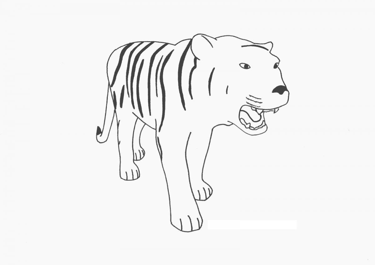 Adorable tiger without stripes for kids