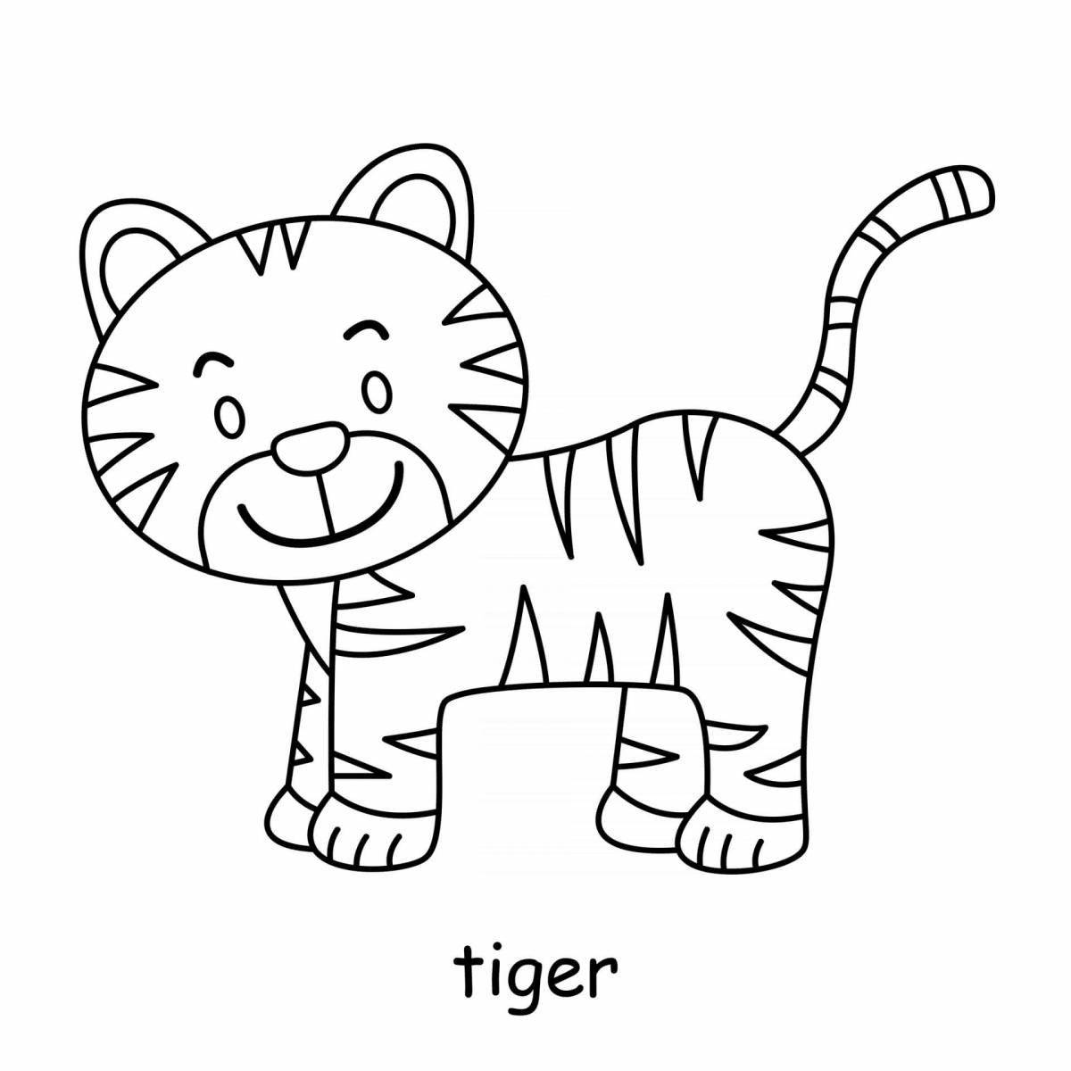 Amazing tiger without stripes for kids