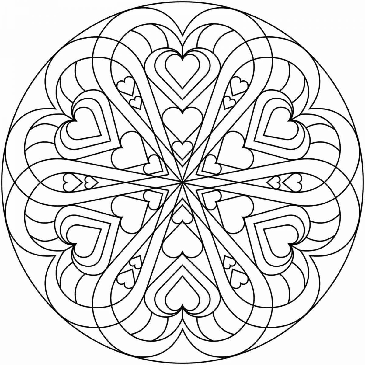 Joyful coloring mandala for relationships